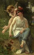 Guillaume Seignac Cupid Adoring A Young Maiden France oil painting artist